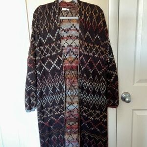 Maurices Multicolor Patterned Cardigan